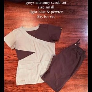 greys anatomy scrub set